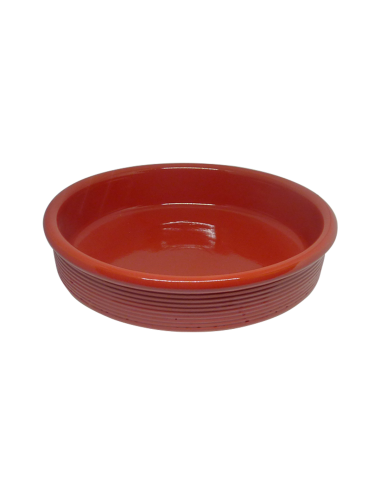 Plat rond en céramique cerise -  Bloumi