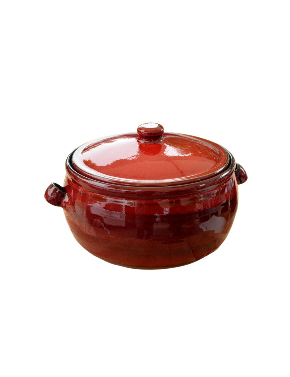 Marmite en céramique rouge 25cm