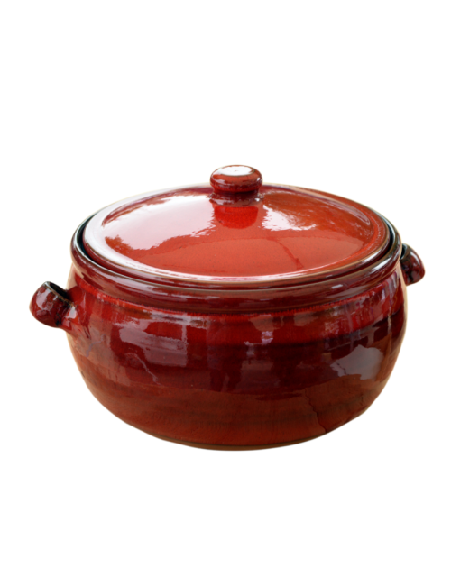 Marmite en céramique rouge 25cm